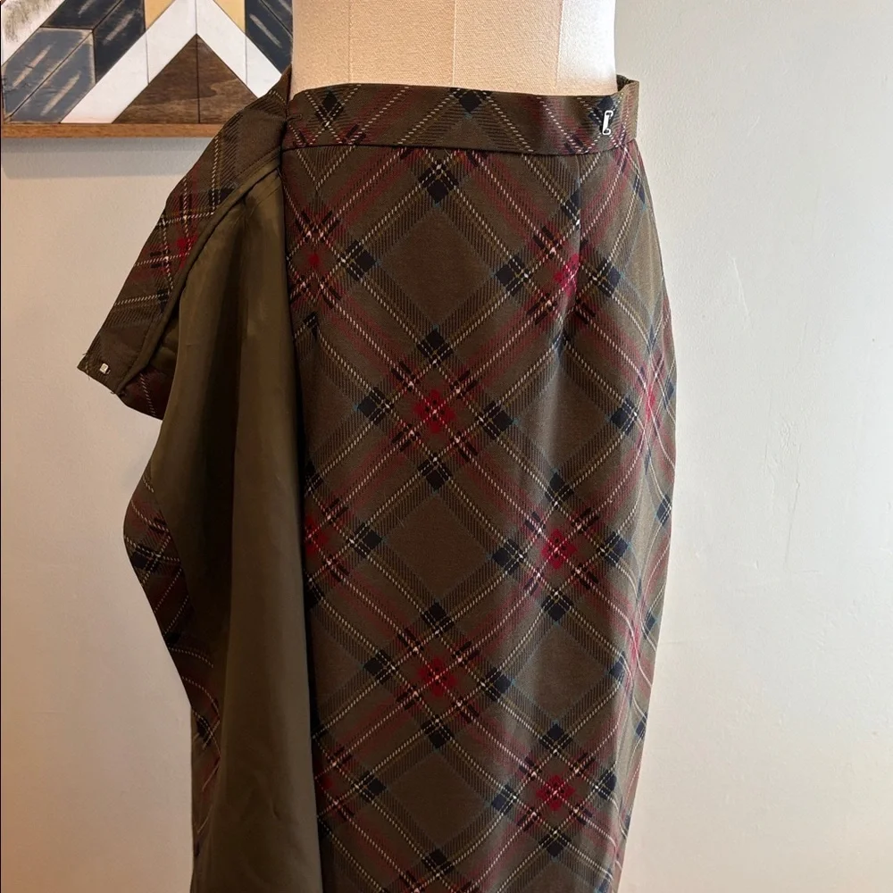 Vintage Ralph Lauren Wool Plaid Equestrian Wrap Skirt size 8 EUC - Picture 8 of 13